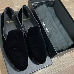 SAINT LAURENT YSL “SMOKING SLIPPER” BLACK SZ 44 US 11